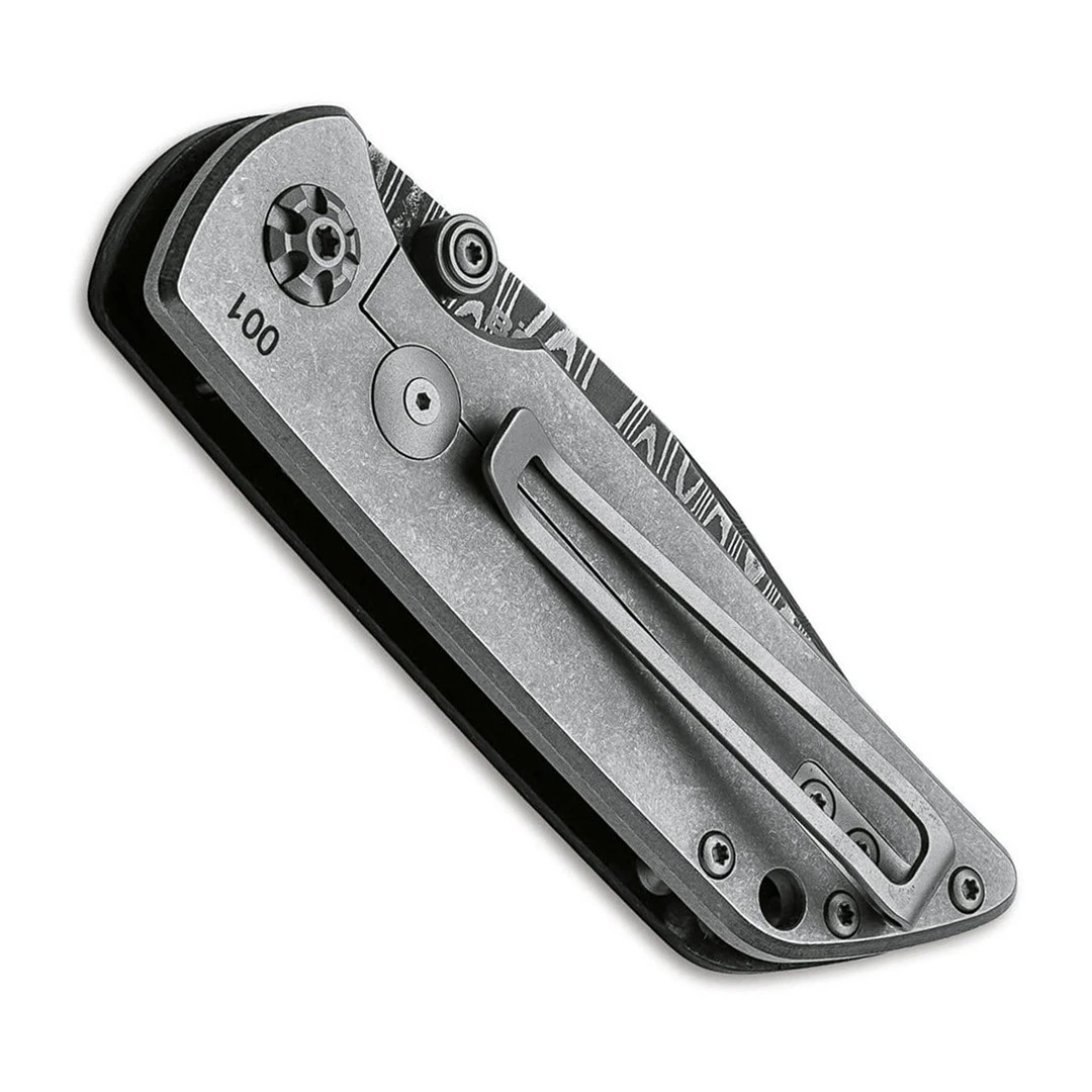 Boker M4 Sherman Brown Burlap Micarta Damascus Knife 4 Boker M4 Sherman Brown Burlap Micarta Damascus Knife - Image 2