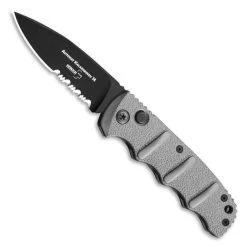 Boker Plus Kalashnikov 74 Gray Auto Knife, Black Combo Blade