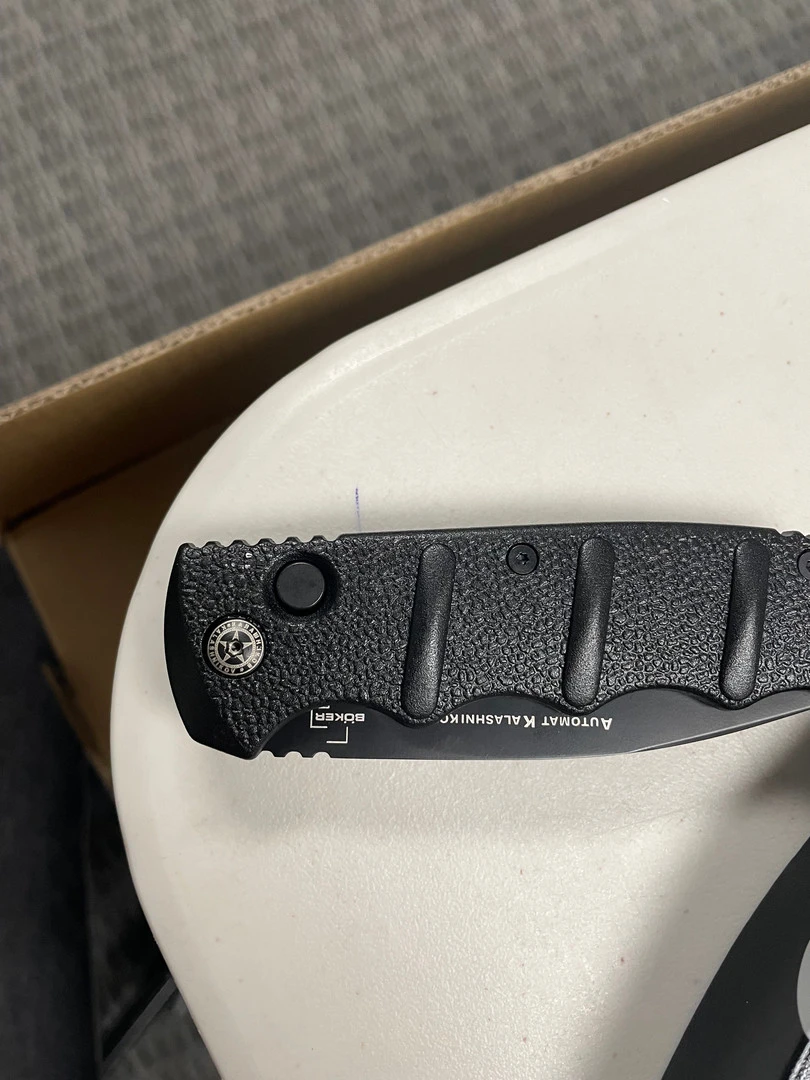 Boker SCRATCH & DENT Kalashnikov 74 Auto Knife, D2 Black Combo Blade-2 5 Boker SCRATCH & DENT Kalashnikov 74 Auto Knife, D2 Black Combo Blade-2 - Image 3