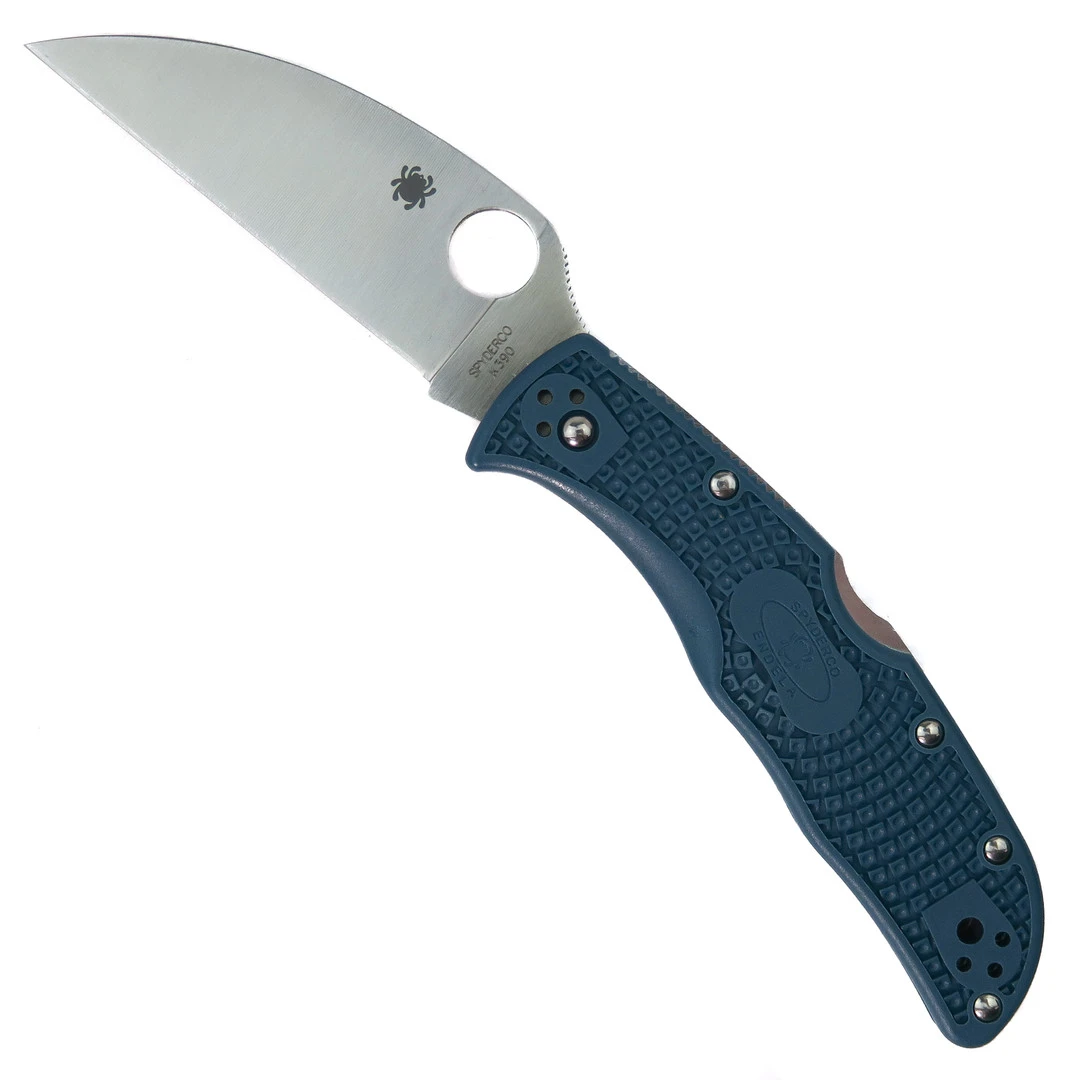 Spyderco Blue Endela Lightweight Folder Knife, Satin K390 Wharncliffe Blade 3 Spyderco Blue Endela Lightweight Folder Knife, Satin K390 Wharncliffe Blade