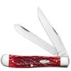 Case Dark Red Bone Trapper Folder Knife, CV Mirror Blades -Zero Tolerance Shop cs31950 02018.1616101188