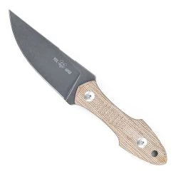GiantMouse ACE GMF3 Natural Canvas Micarta PVD Fixed Knife