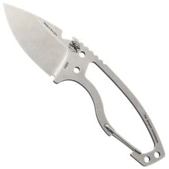 DPx Gear HEAT Hiker Fixed Blade Knife, Stonewash Blade