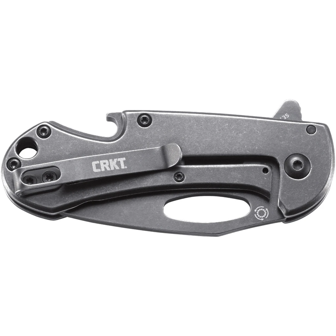 CRKT Bev-Edge Black Tanto Flipper Knife, Black/Stonewash Blade 4 CRKT Bev-Edge Black Tanto Flipper Knife, Black/Stonewash Blade - Image 2