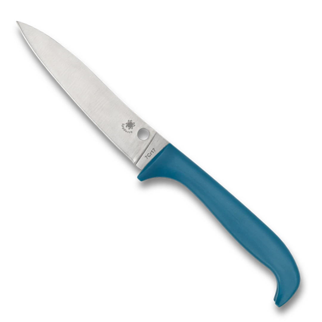 Spyderco Counter Puppy Blue Plain Edge Knife 3 Spyderco Counter Puppy Blue Plain Edge Knife
