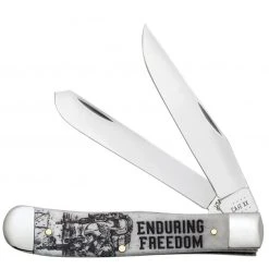 Case Enduring Freedom Natural Bone Smooth Trapper Knife