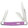 Case Lilac Synthetic Smooth Medium Stockman With Pen Knife